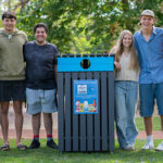 Avondale University students with a Return and Earn bin