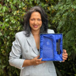 Drene Somasundram with her Woman of the Year award